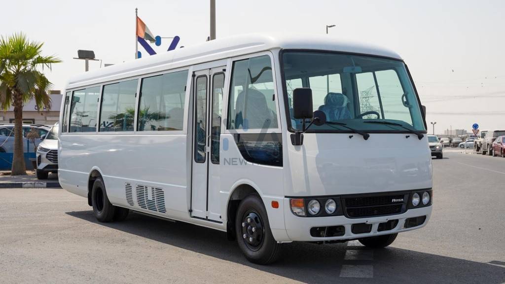 Mitsubishi Rosa Bus 34 Seater 2026 White Exterior Blue Interior