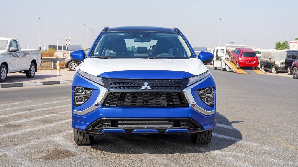 Mitsubishi Eclipse Cross 2026 Blue Black Front View 1024x576