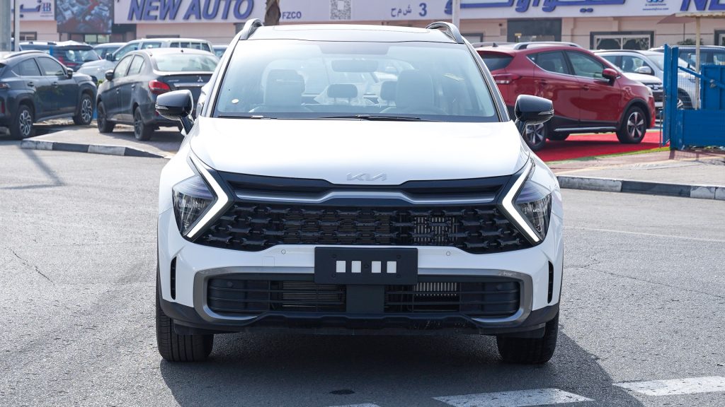 Kia Sportage Mid 2026 White Grey Front View 1024x576