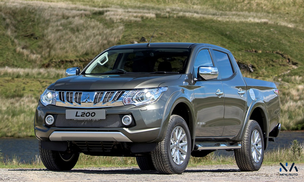 Mitsubishi L200 pickup truck exterior view showing its rugged design and off-road capability