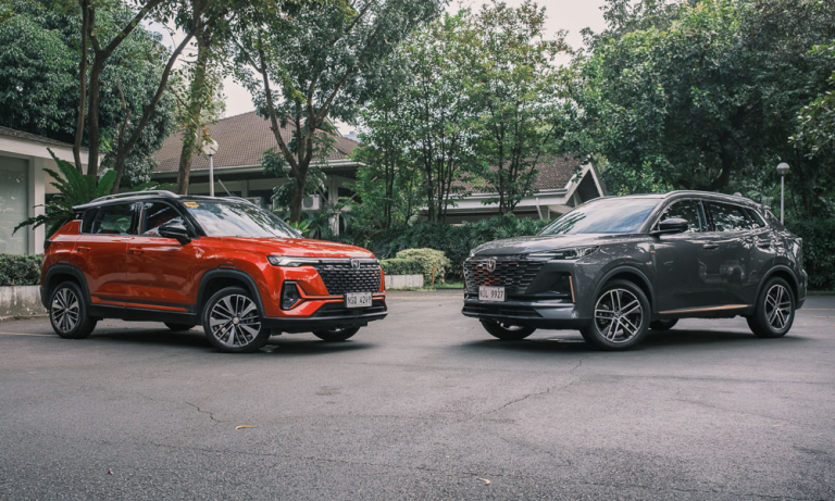 Changan X5 Plus and Changan CS55 Plus SUVs parked side by side comparison