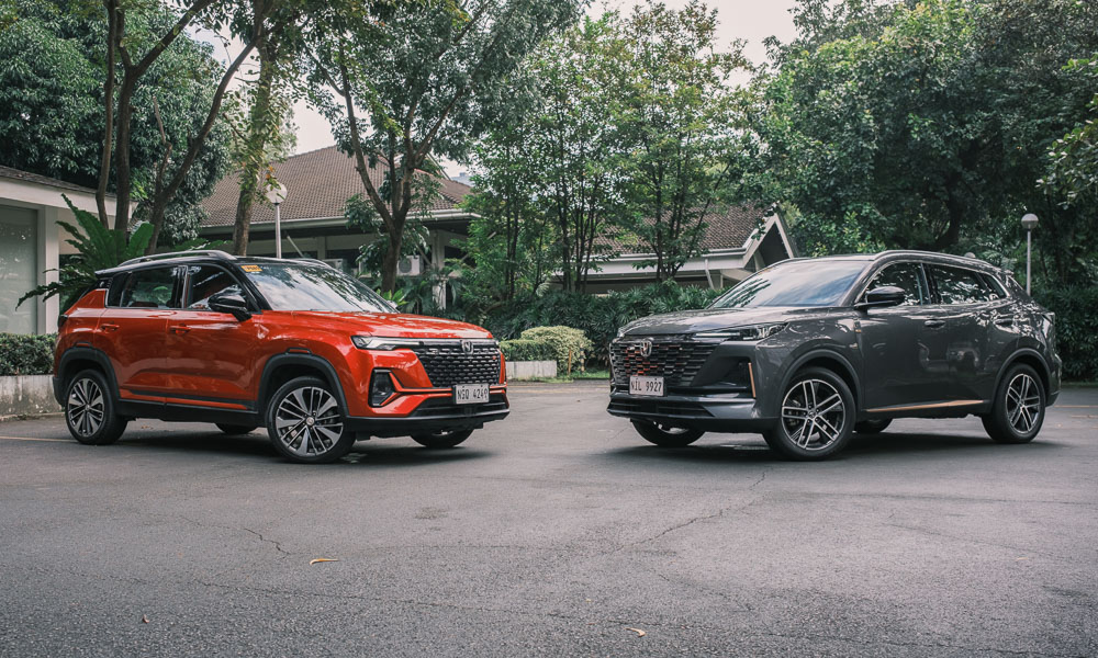 Changan X5 Plus and Changan CS55 Plus SUVs parked side by side comparison